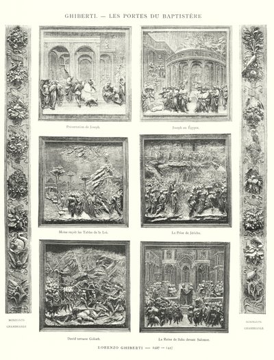 Les Portes du Baptistere, Lorenzo Ghiberti - Italian School