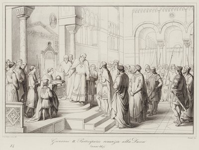 Giovanni II Partecipazio renonce à la Duché, 887 - Italian School