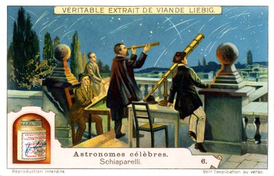 Giovanni Schiaparelli, observant le ciel (impression) - Italian School