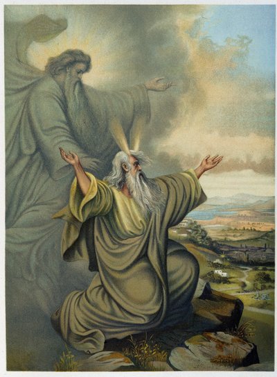 Dieu montrant à Moïse la Terre Promise - dans « Aurea Bibbia classica : storia della rivelazione divina nell