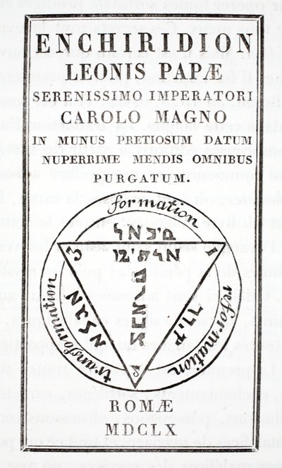 Grimoire du Pape Léon III - Italian School