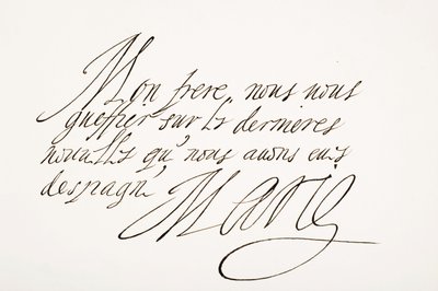 Écriture et signature de Marie de Médicis - Italian School