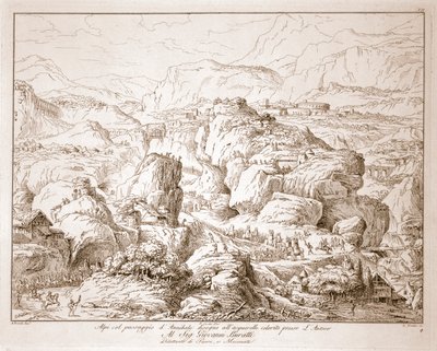 Hannibal traversant les Alpes - Italian School