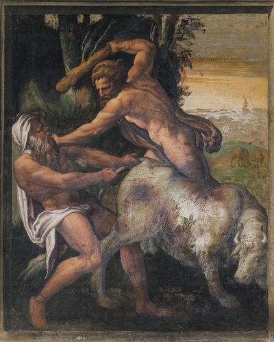 Hercule tuant le taureau crétois, Salle Jaune - Italian School