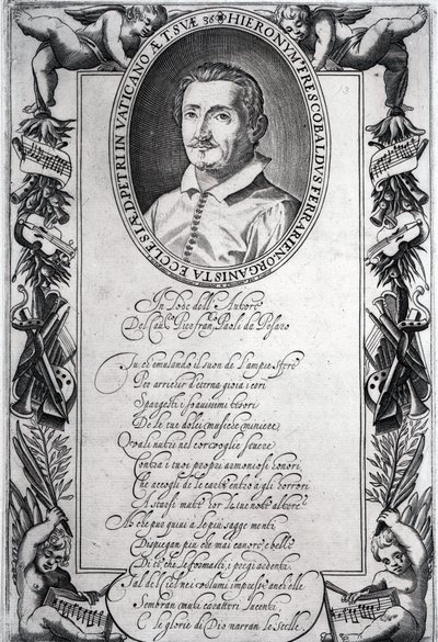 Hieronymus Frescobaldi, gravé par Christian Sas - Italian School