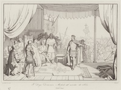 Le Doge Domenico Micheli au siège de Tyr - Italian School