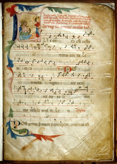 Partition illuminée de chants ambrosiens par Messale di Antonio da Vumate - Italian School