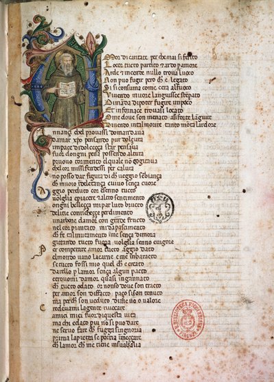 Incipit de Laudae. 15ème siècle (Manuscrit enluminé) - Italian School