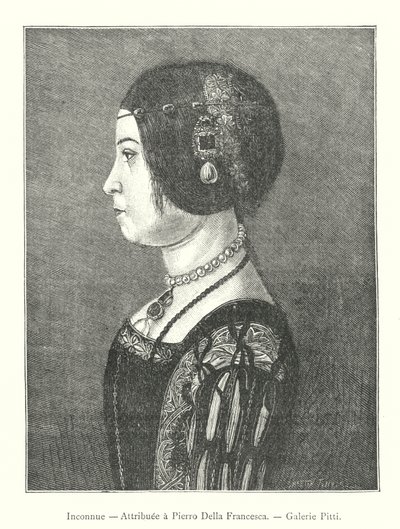 Inconnue, attribuée à Piero della Francesca, Galerie Pitti - Italian School