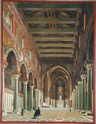 Intérieur du Duomo di Monreale, Sicile - Italian School