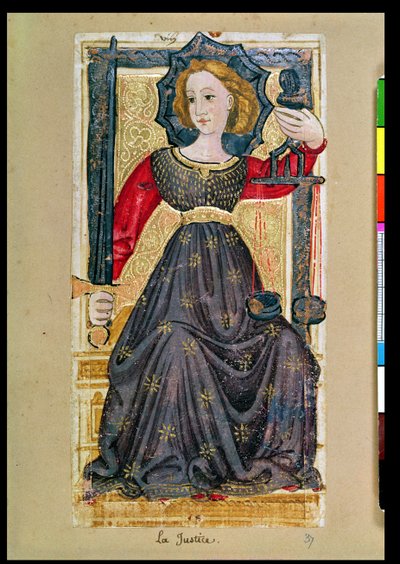 Justice, carte de tarot du jeu 