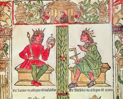 Roi Latinus et roi Alexandre, du Livre du Destin par Lorenzo Spirito Gualtieri - Italian School