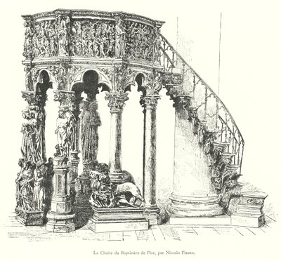 La Chaire du baptistère de Pise, par Niccolo Pisano - Italian School
