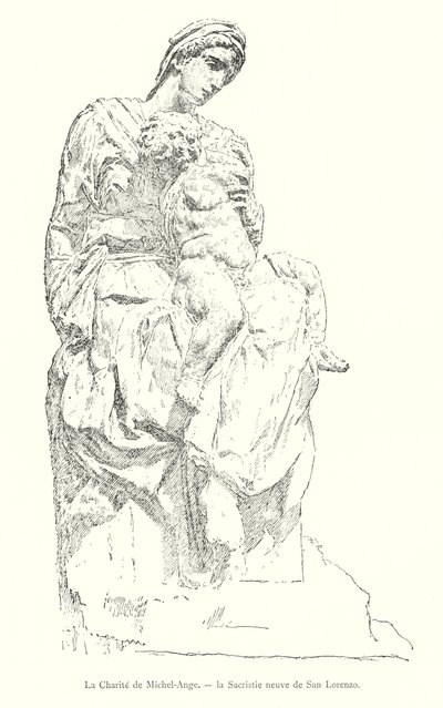 La Charité de Michel-Ange, la Sacristie neuve de San Lorenzo - Italian School