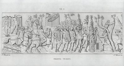 La Colonne Trajane (gravure) - Italian School