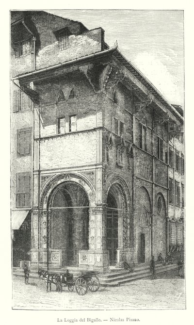La Loggia del Bigallo, Nicolas Pisano (gravure) - Italian School