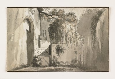 Paysage avec ruines, début du 19ème siècle - Italian School