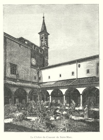 Le Cloître du Couvent de Saint-Marc - Italian School
