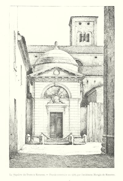 Le Sépulcre de Dante à Ravenne, Façade construite en 1780, par l