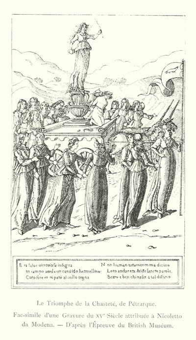 Le Triomphe de la Chasteté, de Pétrarque, Fac-similé d