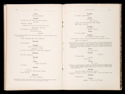 Libretto della Tosca par Giacomo Puccini, Edition Ricordi, Italie - Italian School
