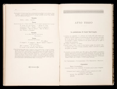 Libretto della Tosca par Giacomo Puccini, Edition Ricordi, Italie - Italian School
