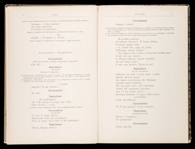 Libretto della Tosca par Giacomo Puccini, Edition Ricordi, Italie - Italian School