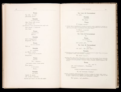 Libretto della Tosca par Giacomo Puccini, Édition Ricordi, Italie - Italian School