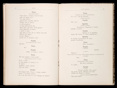 Libretto della Tosca par Giacomo Puccini, Édition Ricordi, Italie - Italian School