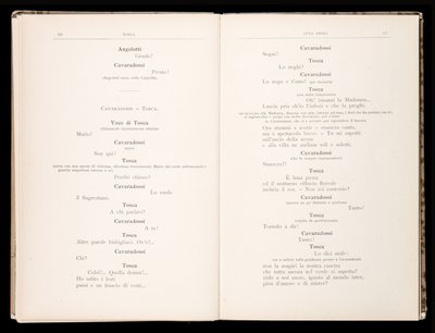 Libretto della Tosca par Giacomo Puccini, Édition Ricordi, Italie - Italian School