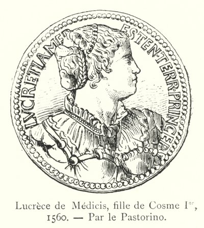 Lucrèce de Médicis, fille de Cosme Ier - Italian School