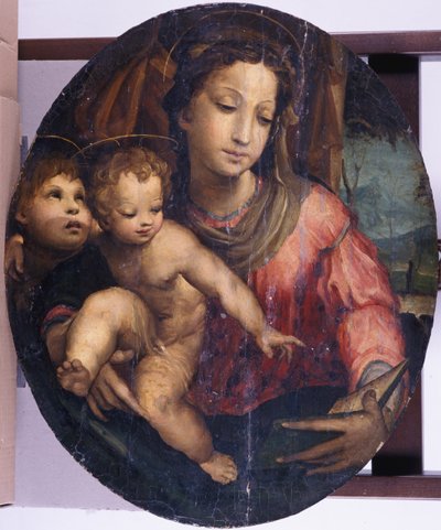 Madonna et Enfant avec Jean le Baptiste, 1546-55 - Italian School