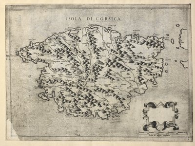 Carte de la Corse, Isola di Corsica (gravure) - Italian School