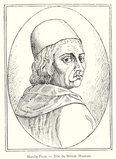 Marsile Ficin, Tiré du British Museum (gravure) - Italian School