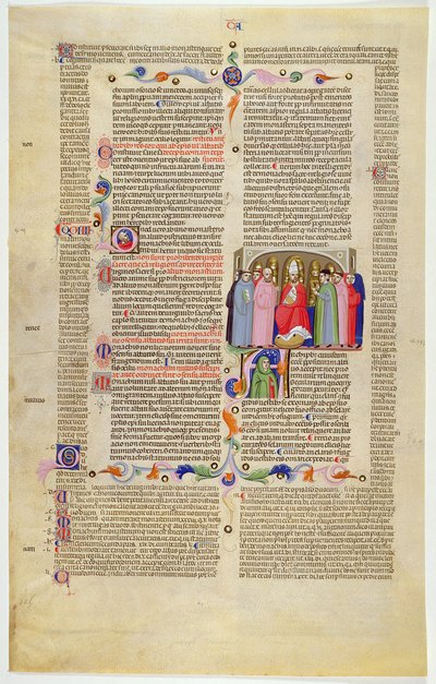Marlay Cutting IT.10: Feuille avec miniature du Décret de Gratien montrant l