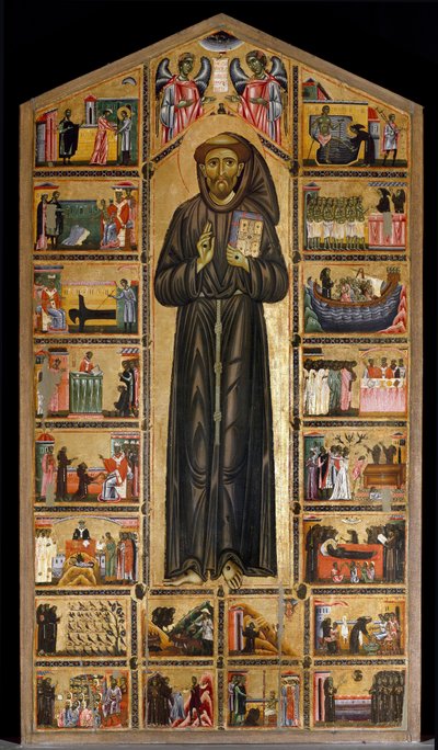 Maître del San Francesco Bardi. École florentine de la première moitié du 13ème siècle. Retable de San Francesco d