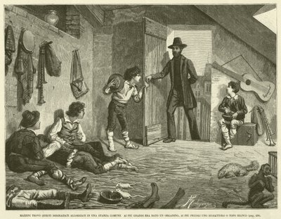 Mazzini Trouva Ces Malheureux Logés Dans Une Chambre Commune, Aux Plus Grands Était Donné Un Orgue de Barbarie, Aux Plus Petits Un Écureuil ou Une Souris Blanche - Italian School