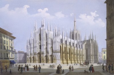 Cathédrale de Milan de Vues de Milan et de ses Environs - Italian School