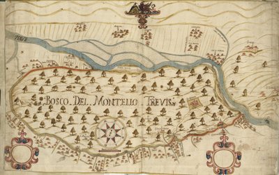 Montello, carte, XVIIIe siècle, Vénétie, Italie - Italian School