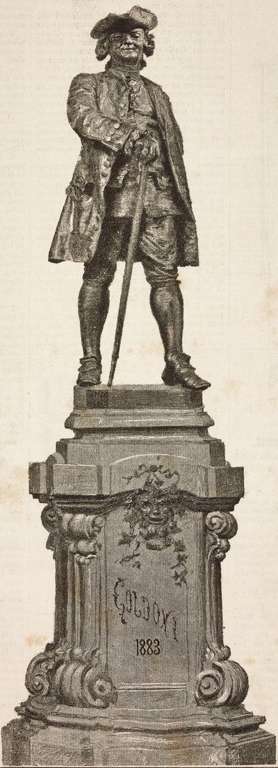 Monument à Carlo Goldoni (1707-1793) par Antonio dal Zotto, dévoilé le 20 décembre - Italian School