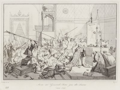 Mort du Général Pietro Zeno à Smyrne - Italian School