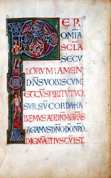 Ms.49. f.4r Initiale historiée 