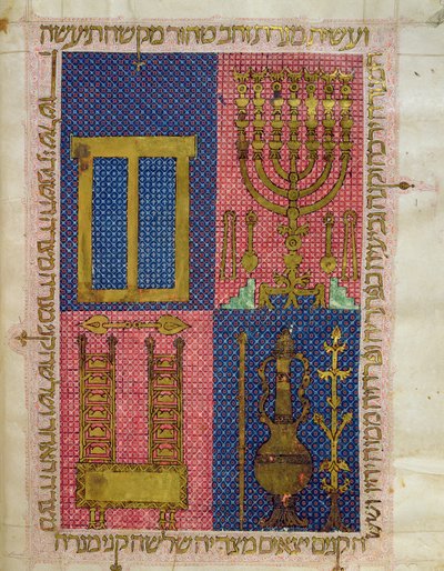 Instruments du Temple, de la Bible hébraïque - Italian School