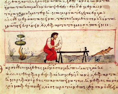 Travail traditionnel en ivoire, une illustration du Cynegetica par Oppian - Italian School