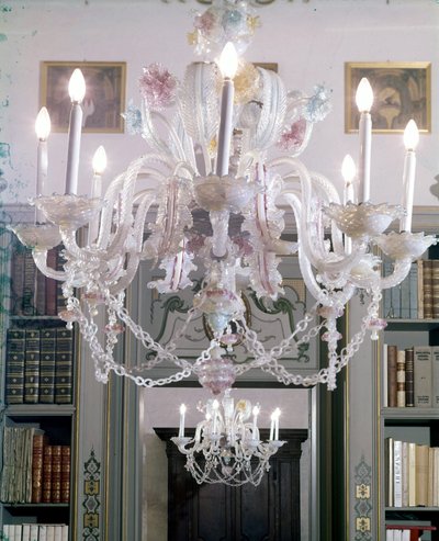 Lustre en verre de Murano du 18ème siècle. Palazzo Lechi à Montirone près de Brescia - Italian School