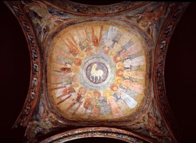 Agneau mystique entouré de saints et d