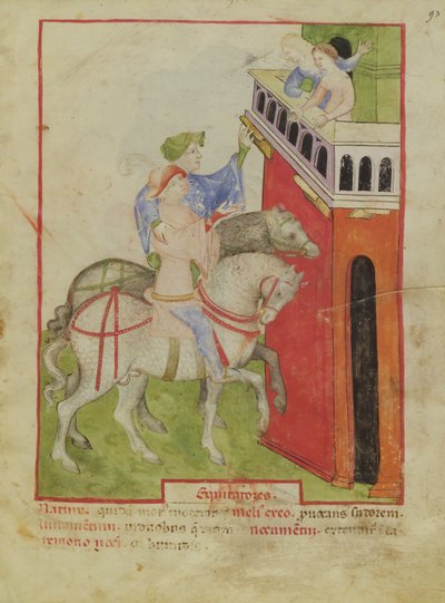 Équitation, du Tacuinum Sanitatis, c.1390-1400 - Italian School