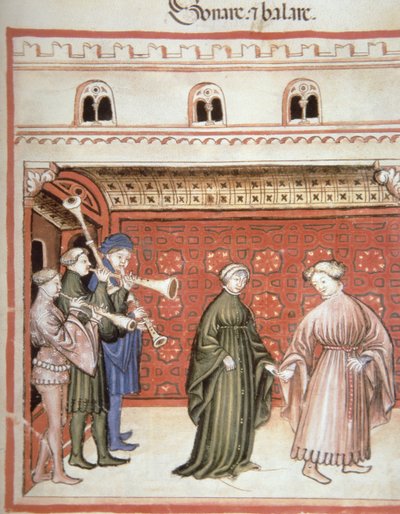 Musique et danse, de Tacuinum Sanitatis - Italian School