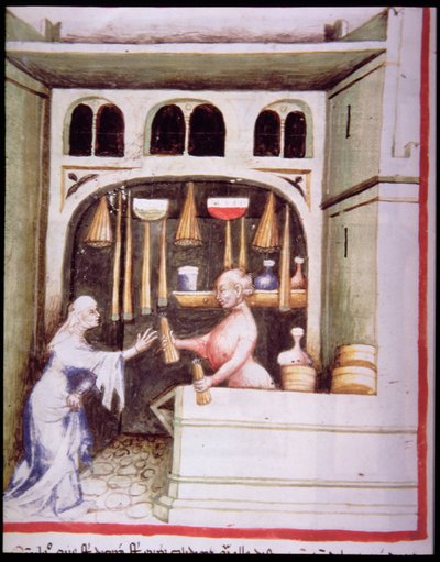 La boutique des bougies, de Tacuinum Sanitatis - Italian School