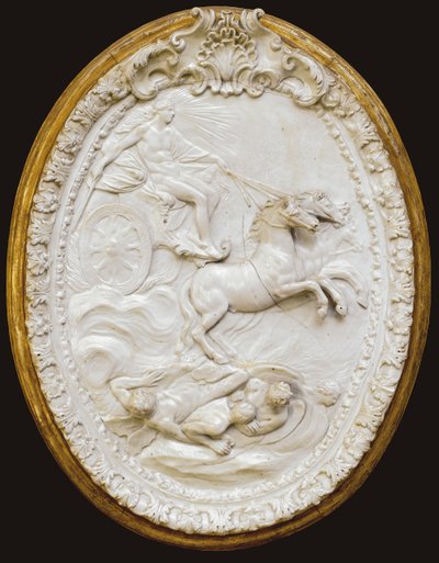 Une des quatre plaques ovales moulées de Doccia, milieu du 18e siècle - Italian School